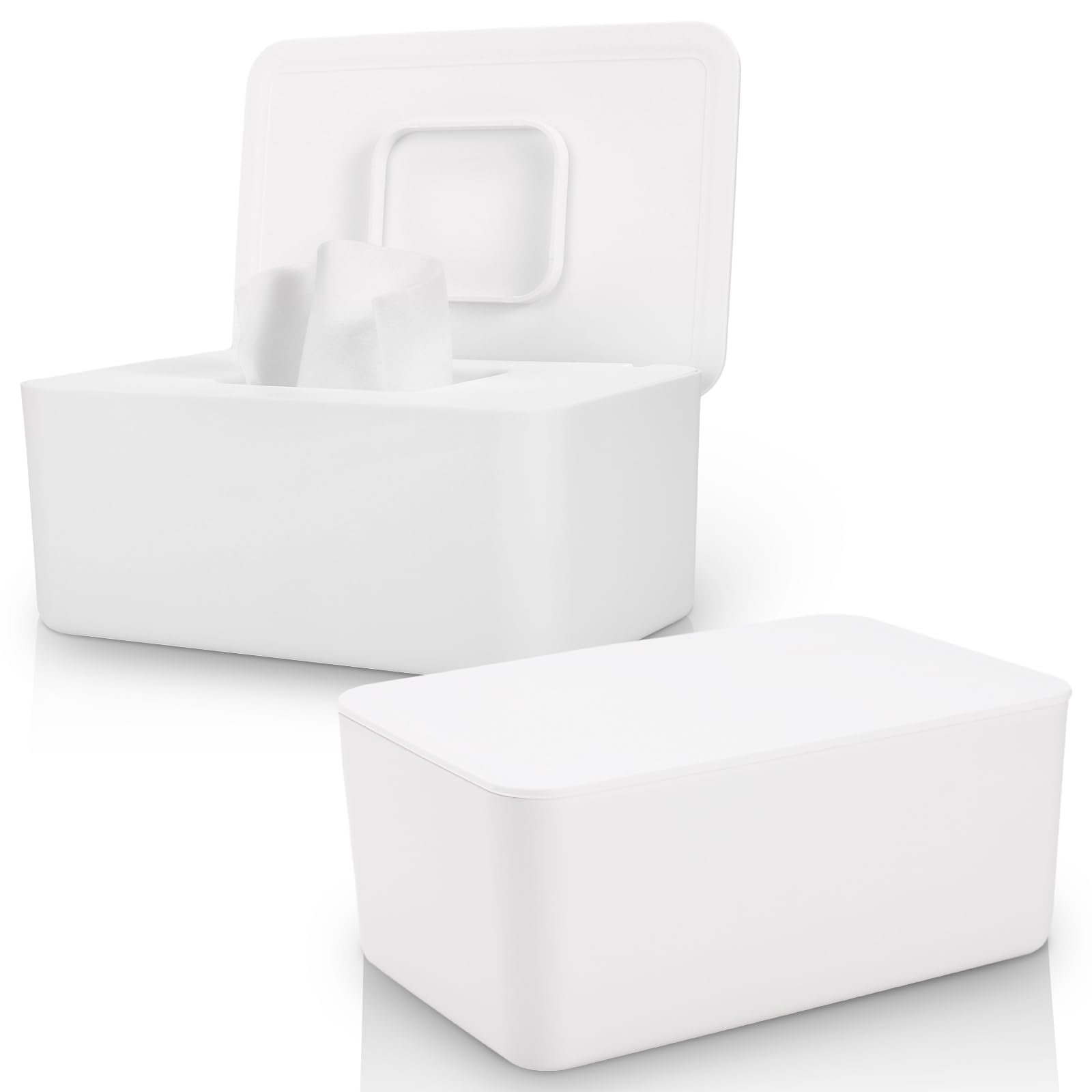 LEQXGO two-pack baby wipes dispenser front view for easy diaper changes