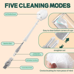 LERAO U-shaped gap brush cleans hard-to-reach corners gently.