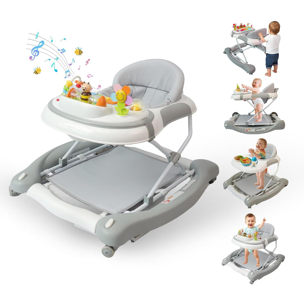 Lerrutue 5in1 baby walker in foldable design for easy storage