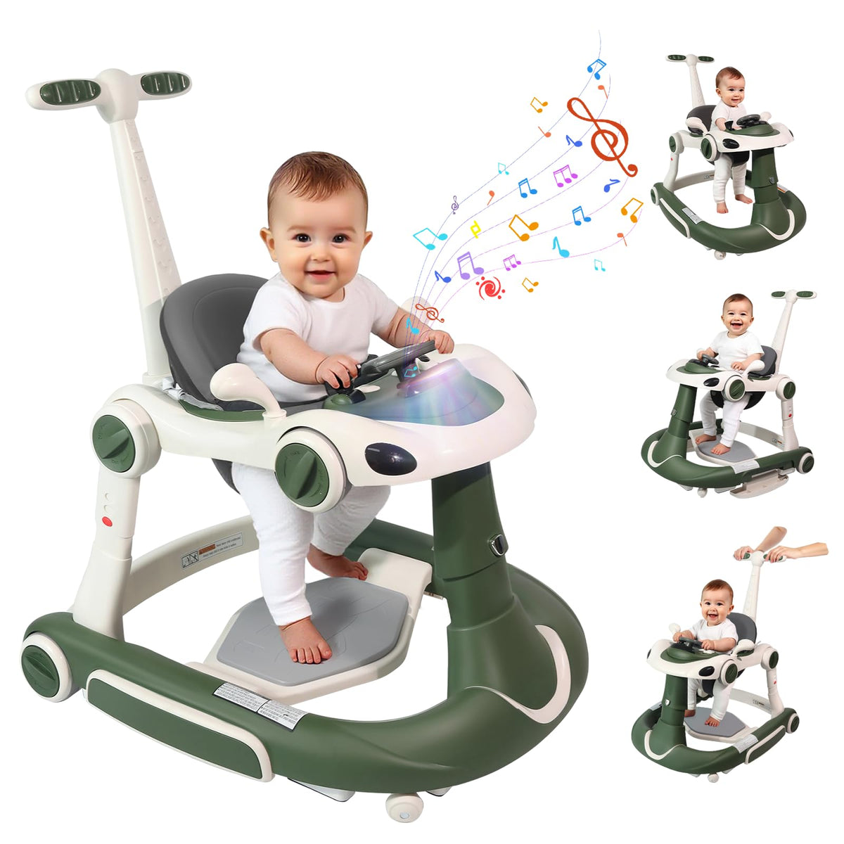 Lerrutue baby walker foldable design for easy storage and on-the-go playtime