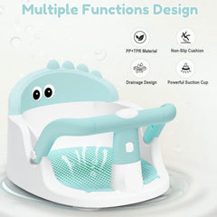 Lerrutue bath seat soft cushion delivers gentle comfort during baths.