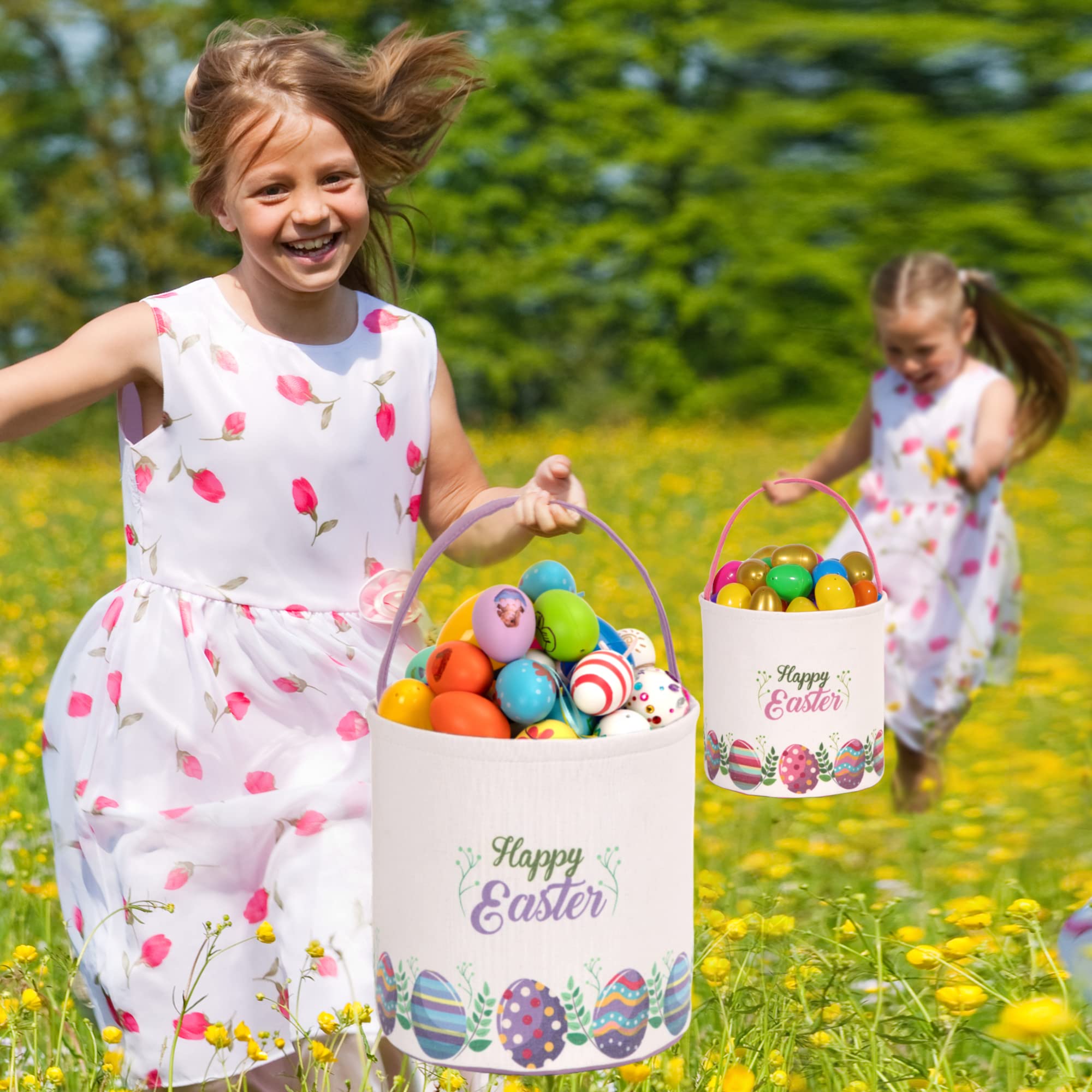LessMo Easter Bunny Basket ideal for eggs, candy, and small gifts.