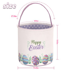 LessMo Easter Bunny Basket compact size 9-2 by 9-6 inches for roomy egg collection.
