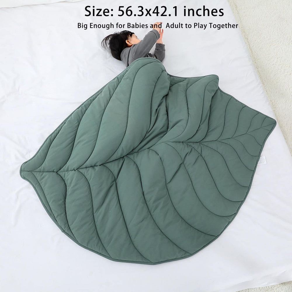 Letalong Cotton Leaf Nursery Rug packaging demonstrates vacuum compression, quick unpacking guidance