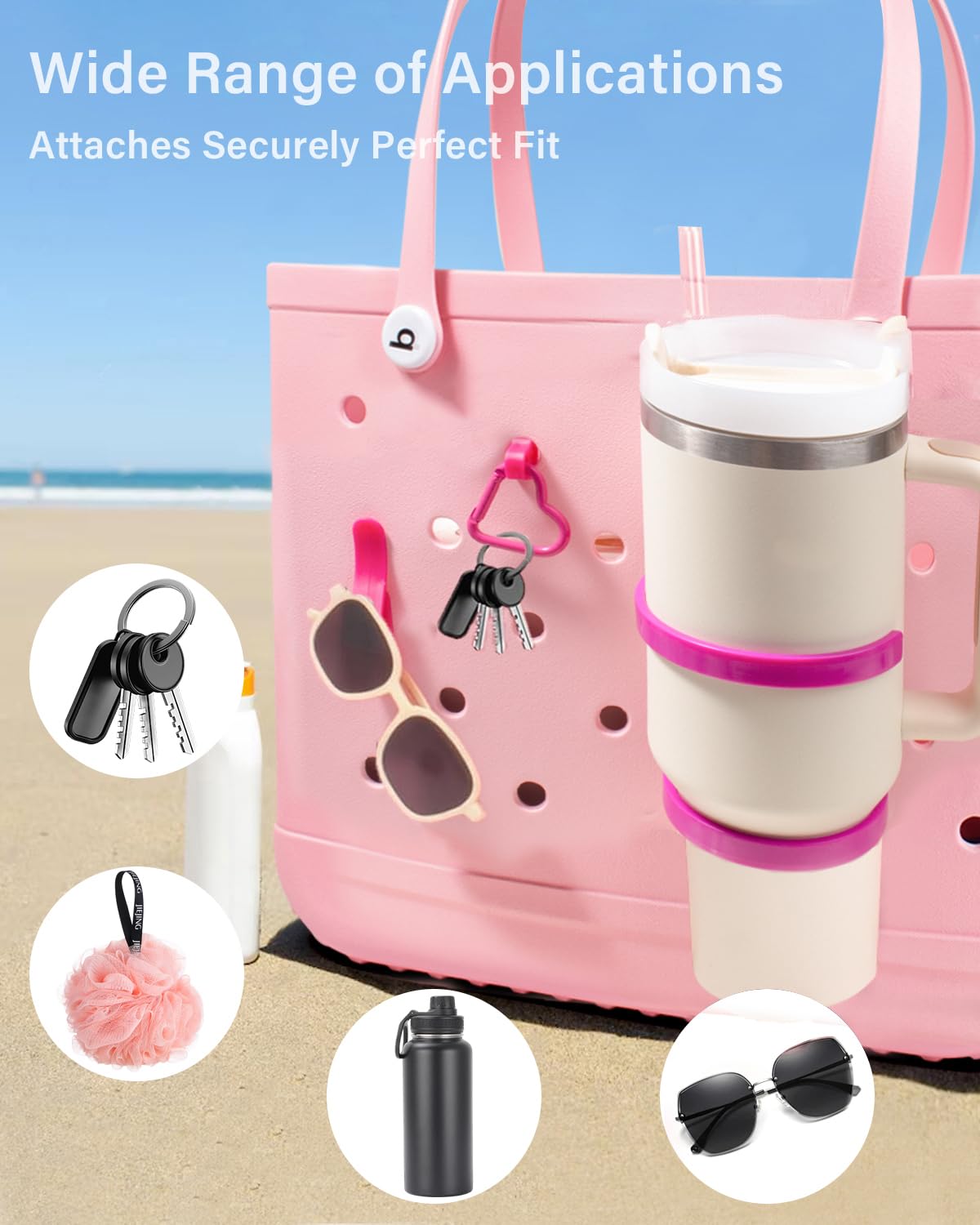 LETGO decorative heart charm adds a playful touch to tote bags