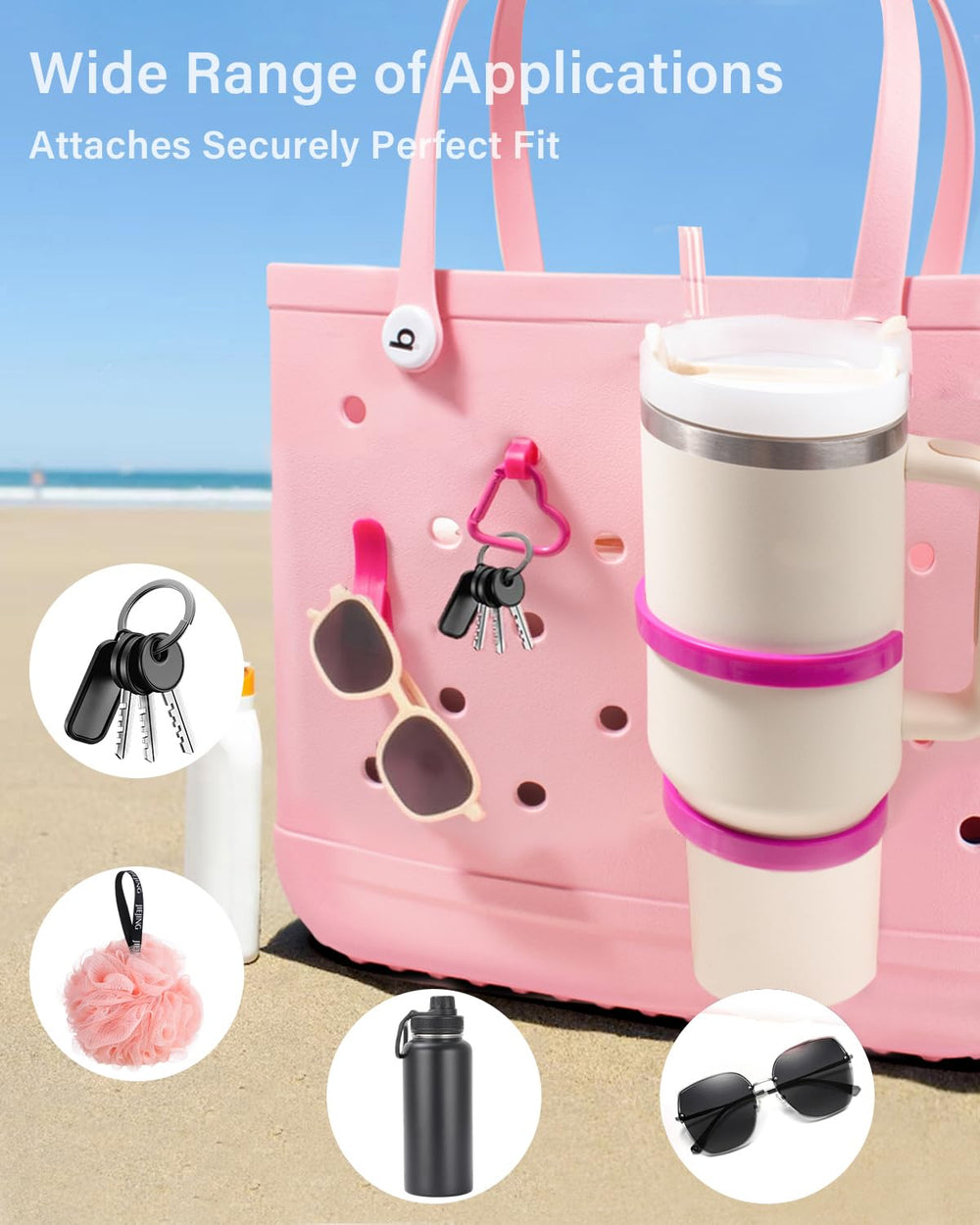 LETGO decorative heart charm adds a playful touch to tote bags