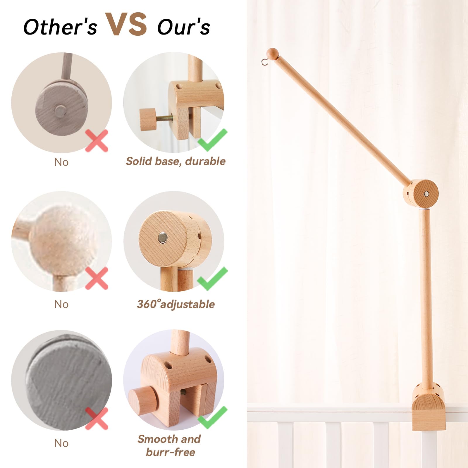 lets-make fits most cribs with bars and flat surface