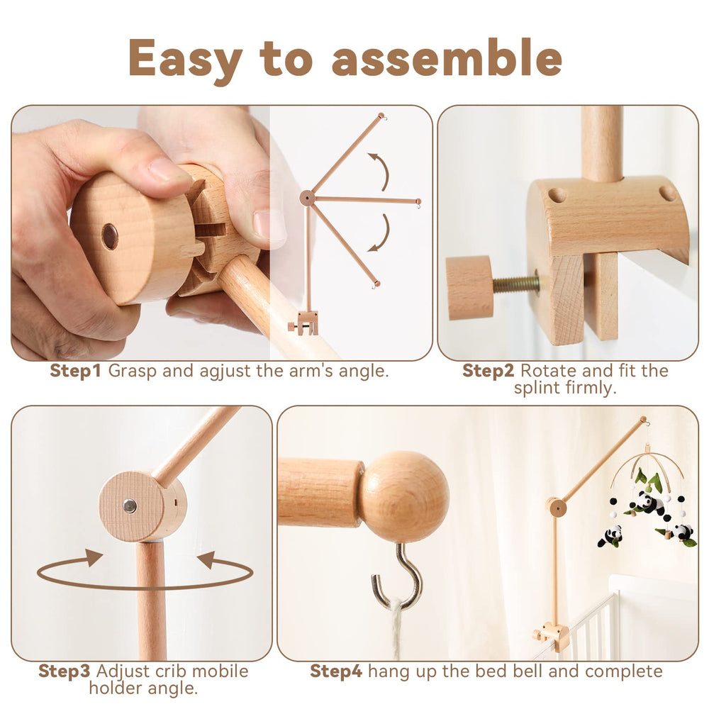 lets-make hanging holes accommodate mobile, bell, or plush toys