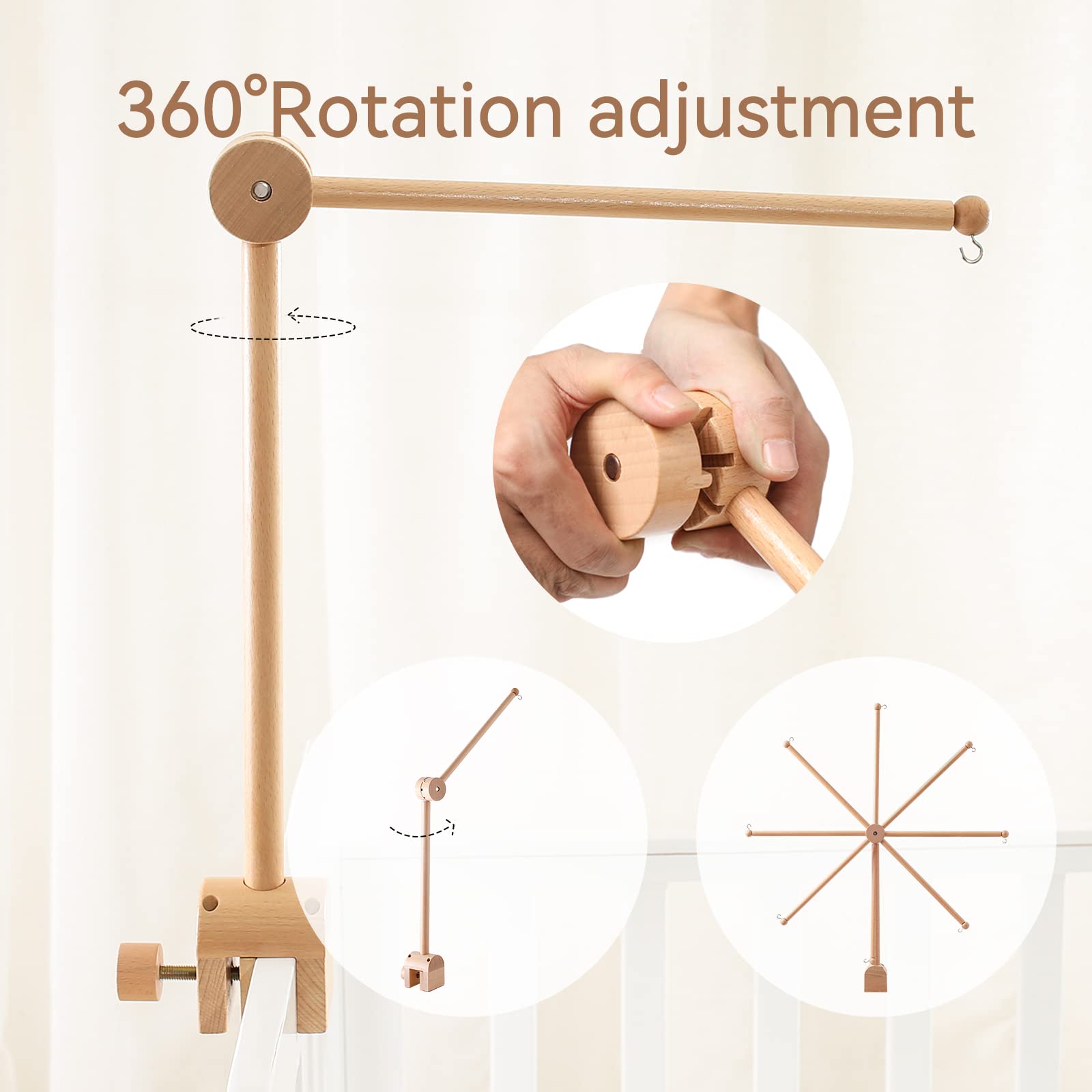 lets-make retractable arm saves space when not in use