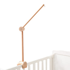 lets-make baby crib mobile arm attached to crib edge with smooth beechwood for safe soothing visuals