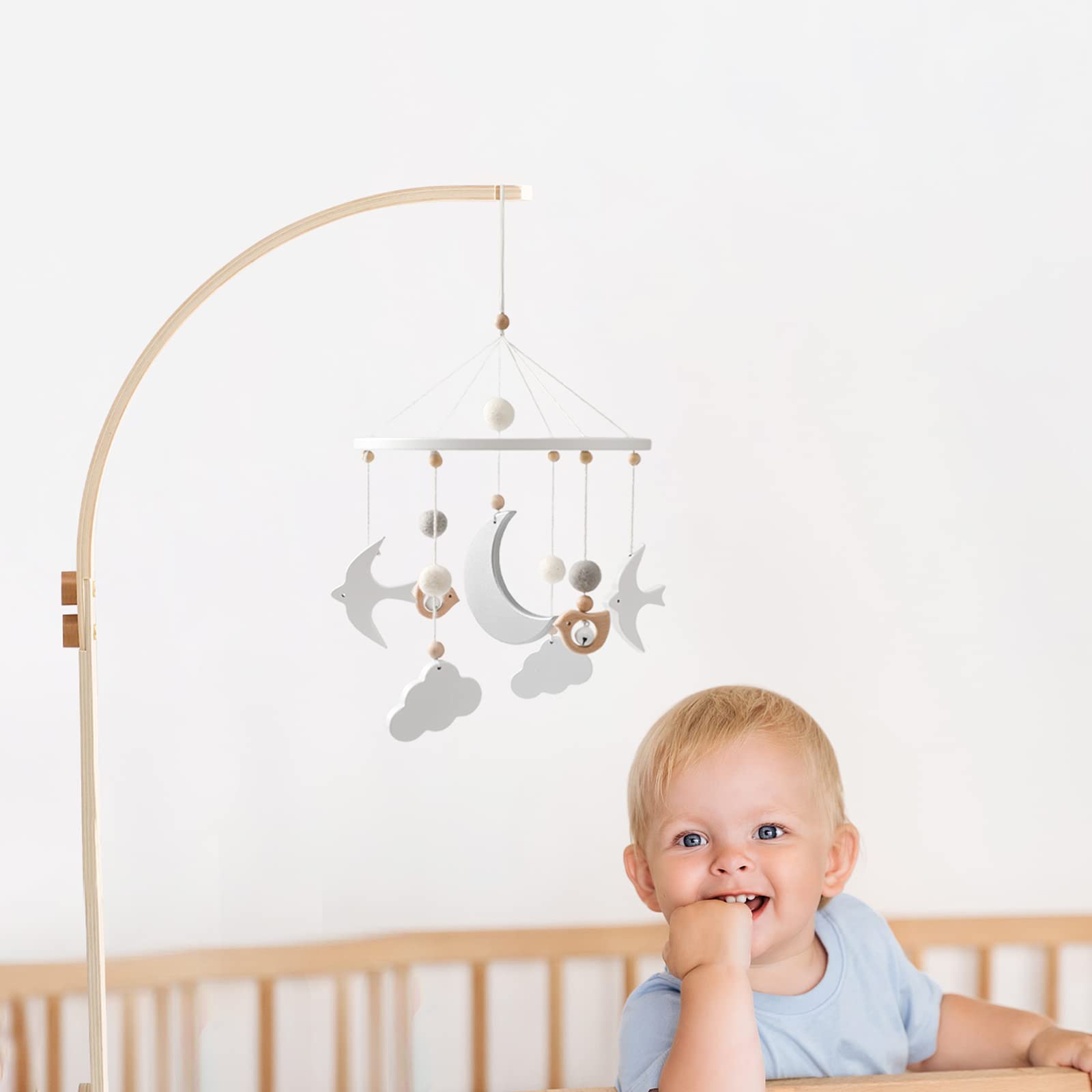 lets-make baby crib mobile arm compatibility fits most cribs with bars and flat surfaces.