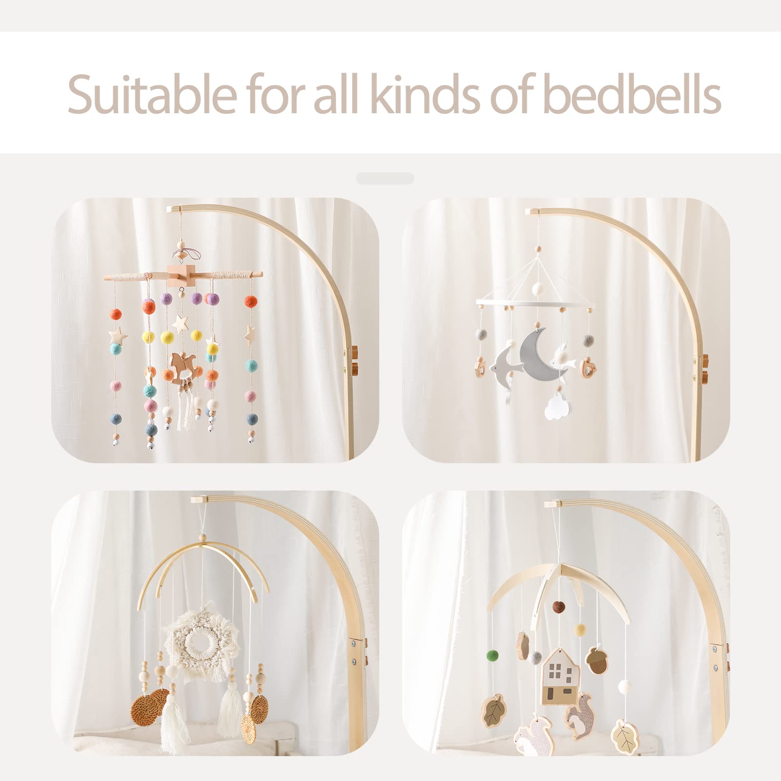 lets-make baby crib mobile arm height-28in supports optimal mobile placement.