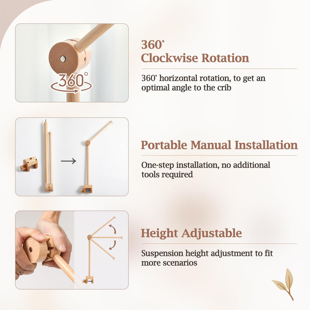 let's make baby crib mobile arm height adjustable for optimal height