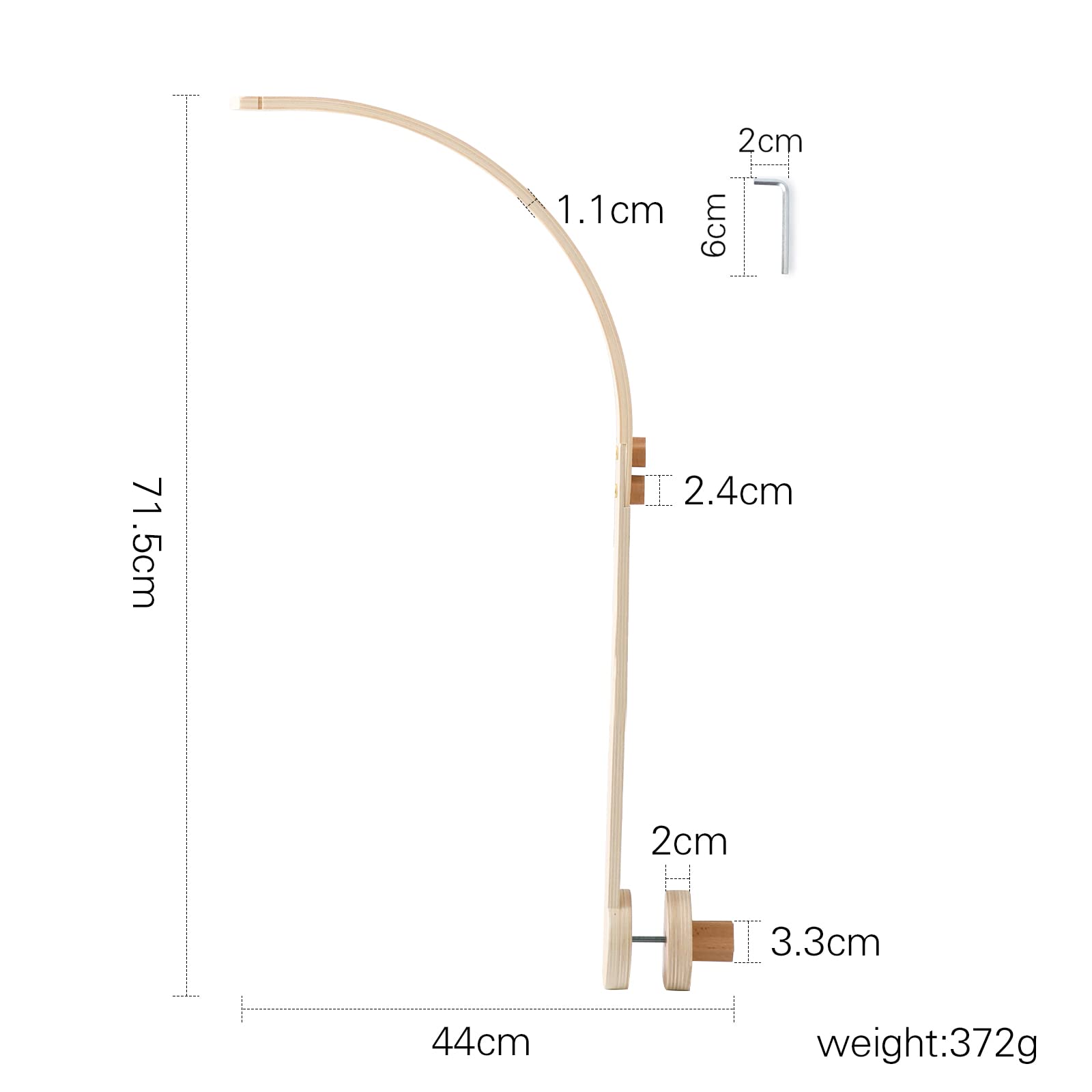 lets-make baby crib mobile arm nursery-decor adds minimalist, heirloom-style charm.