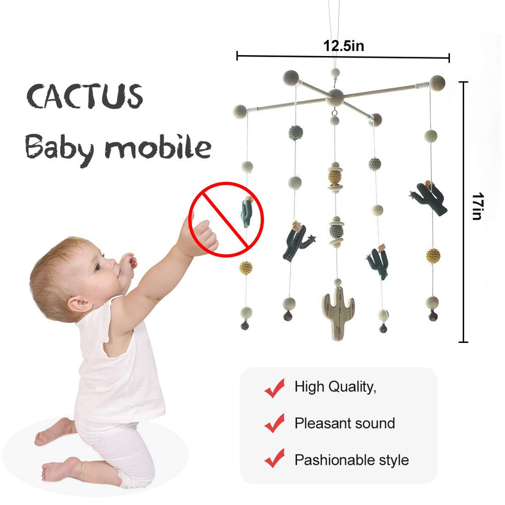 Let's Make green series cactus mobile ideal baby shower gift