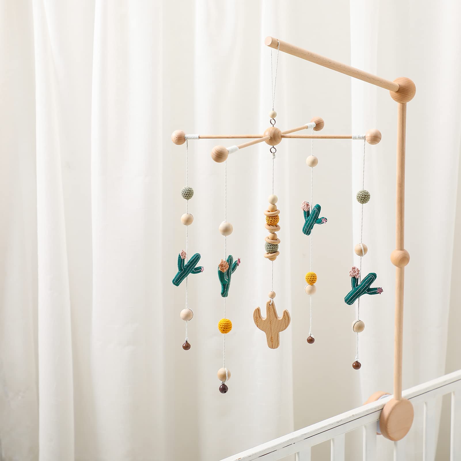 Let's Make cactus mobile handmade green nursery accent