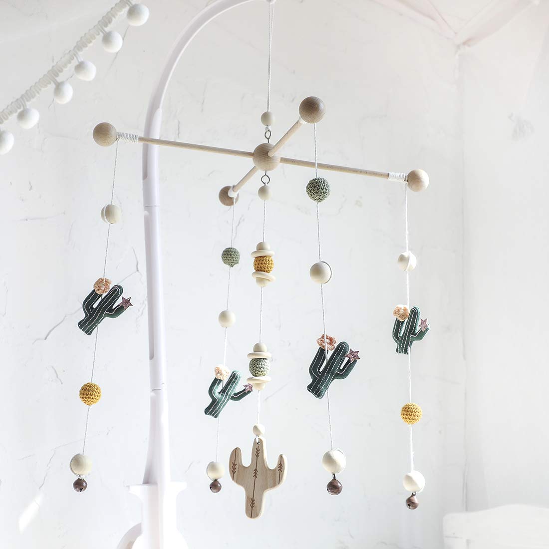 Let's Make Nordic style cactus mobile in green for nursery