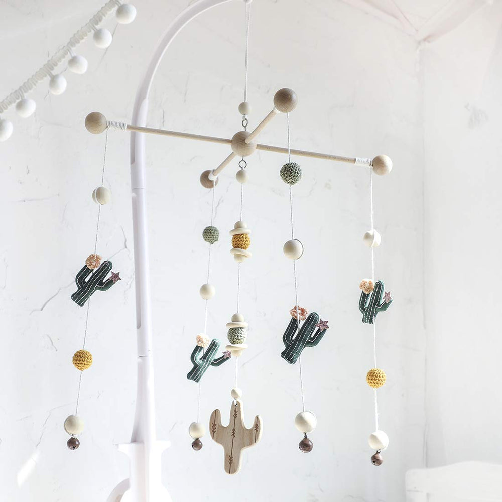 Let's Make Nordic style cactus mobile in green for nursery
