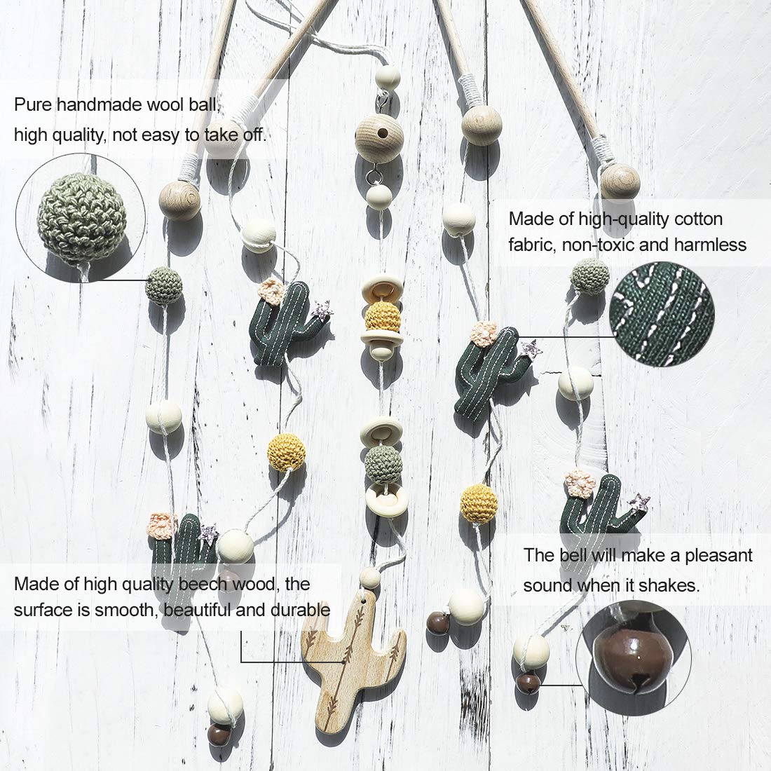 Let's Make cactus mobile green used as photography prop