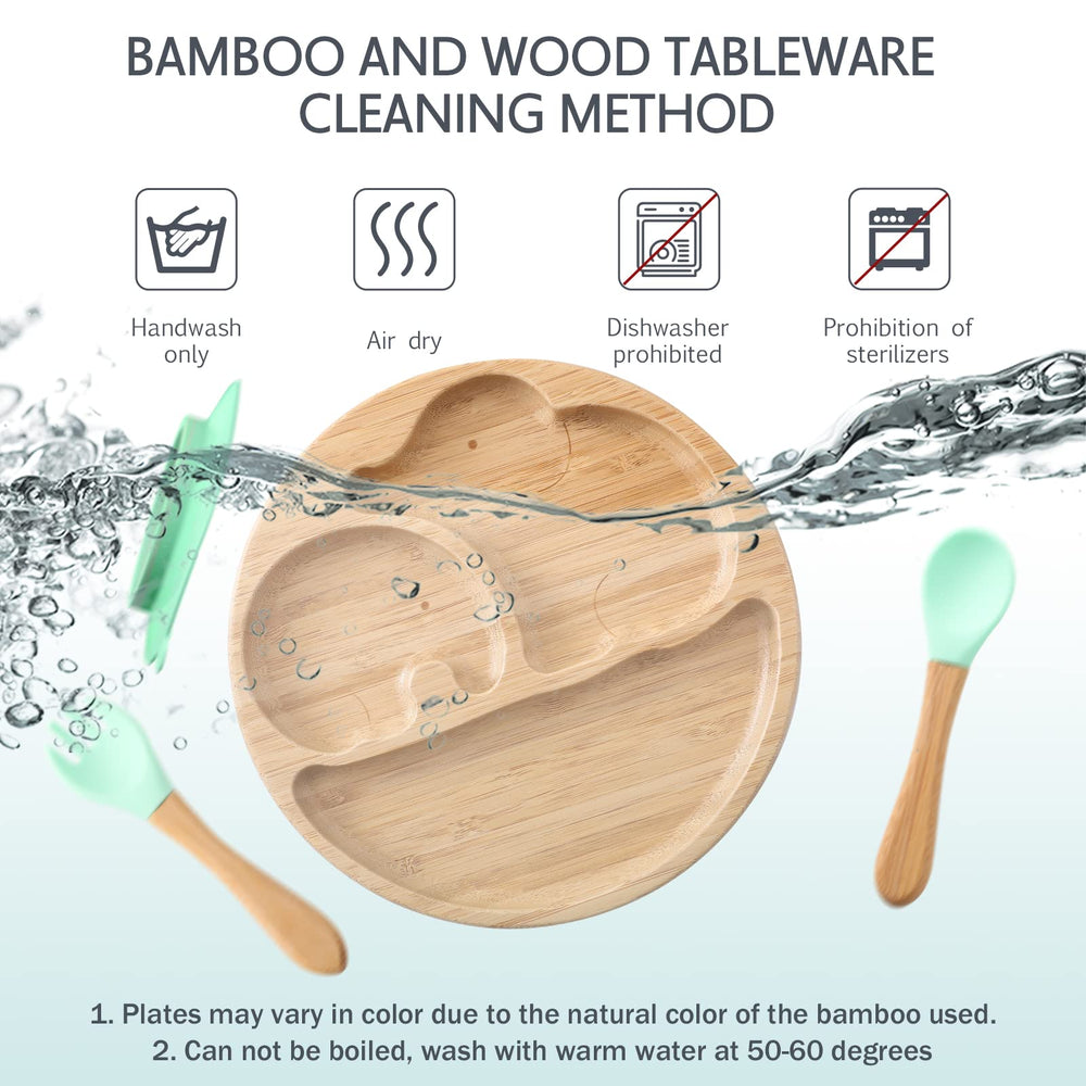 lets-make baby-led weaning plate in use for independent feeding sessions