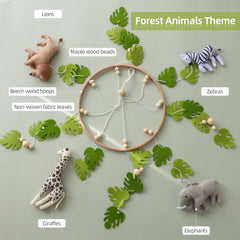 let's make baby mobile safari giraffe soft felt animals