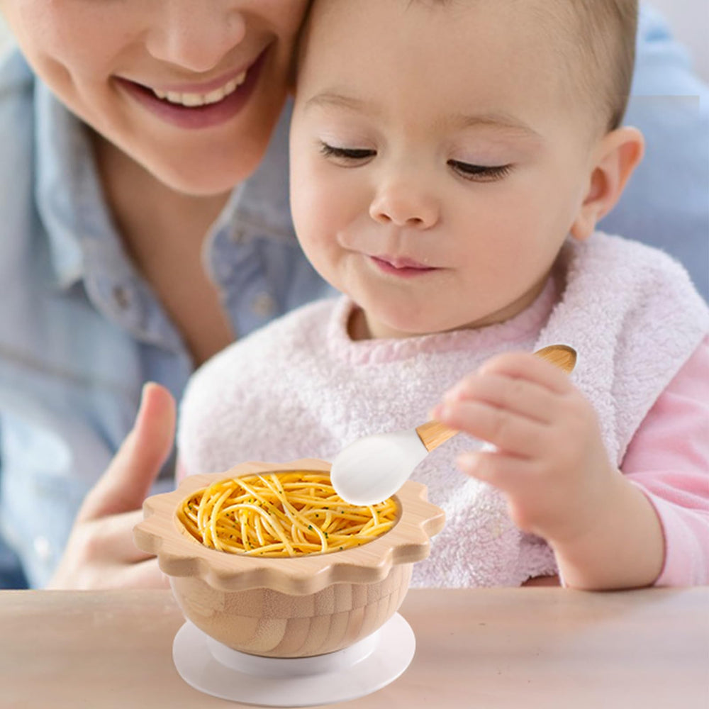 let's make all-natural bamboo and silicone materials used for safe baby feeding