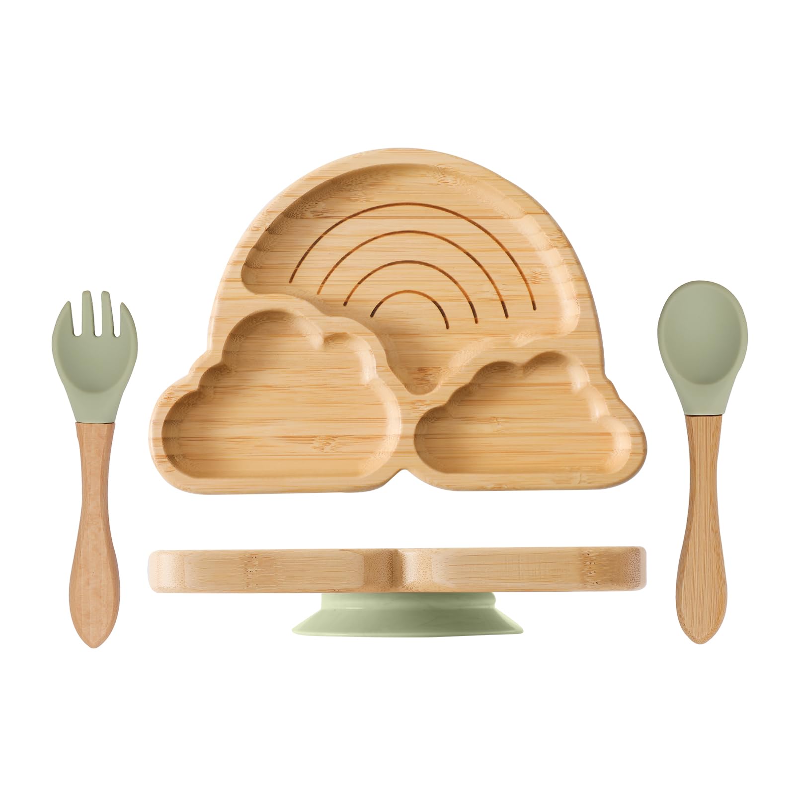 lets-make-bamboo-suction-plate closeup shows non-slip surface for mess-free self-feeding
