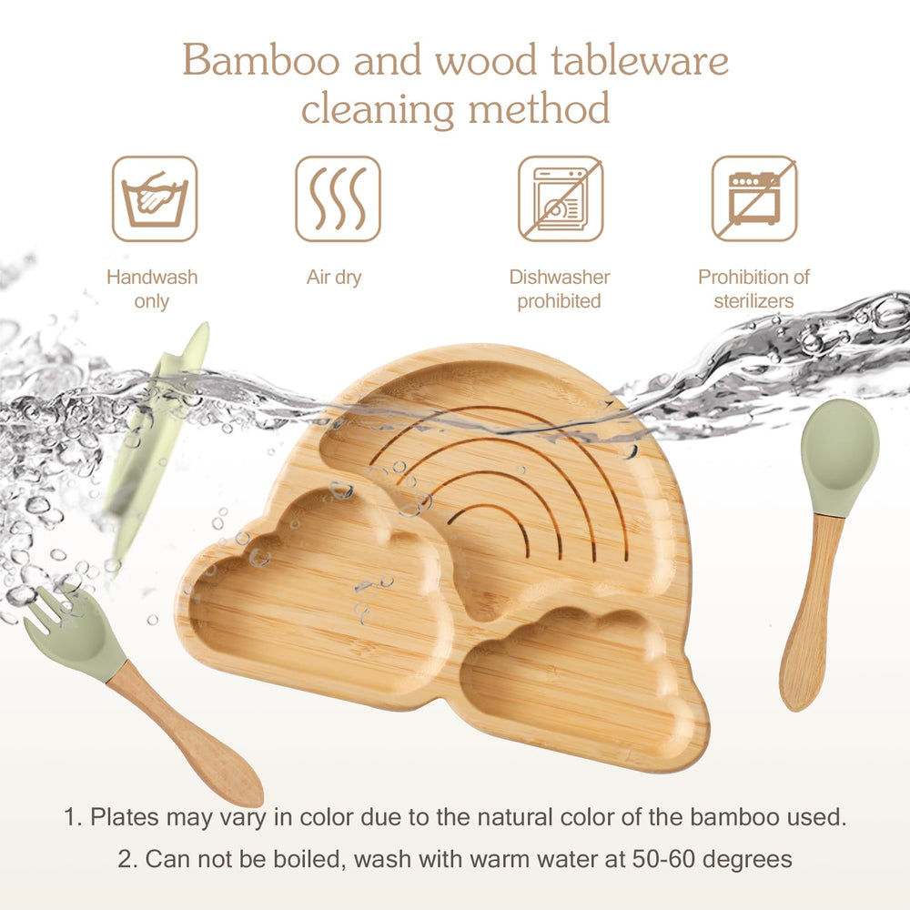 let's make bamboo suction silicone-spoon highlights 5.5-inch reach for caregivers.