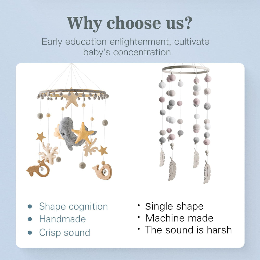 lets-make crib mobile natural materials showcases sustainable bamboo and wooden accents.