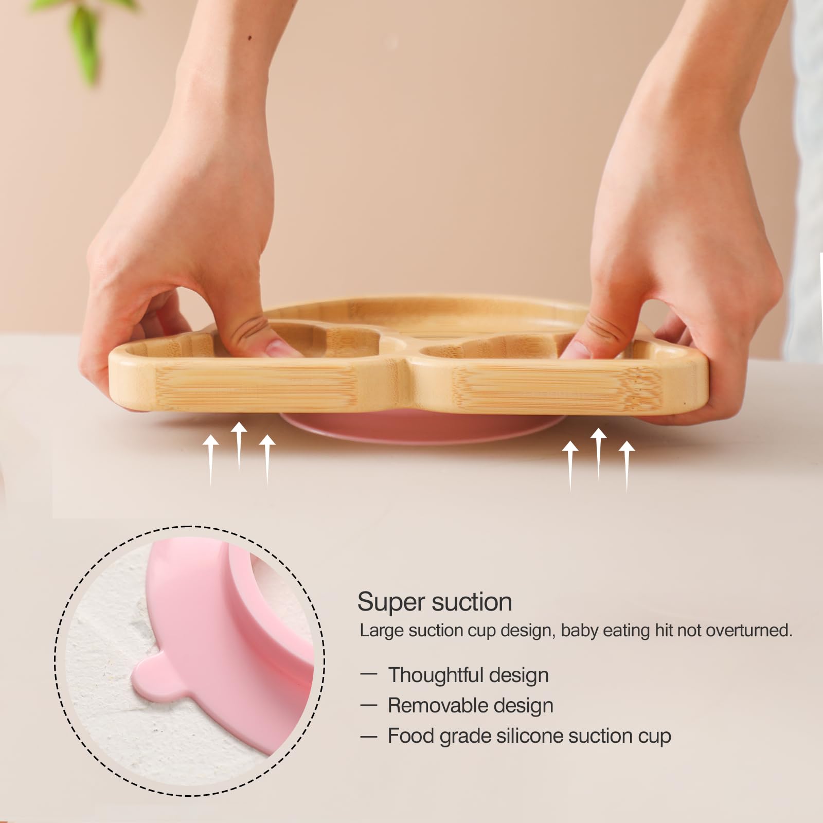 let's make divided plate 3-compartments supports balanced meals at mealtime