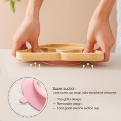 let's make divided plate 3-compartments supports balanced meals at mealtime