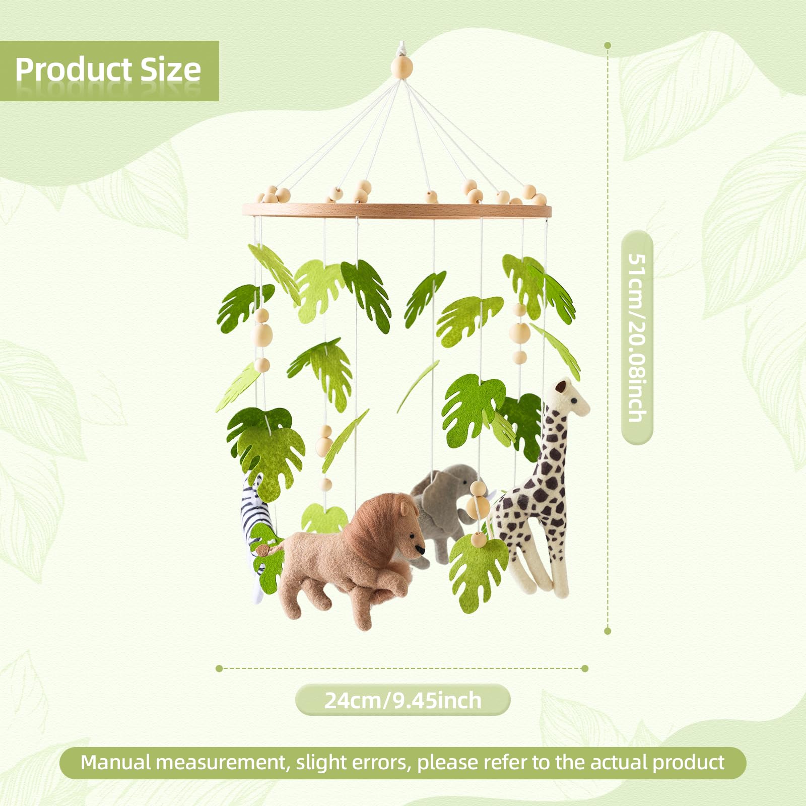 let's make woodland mobile felt animals hanging gently