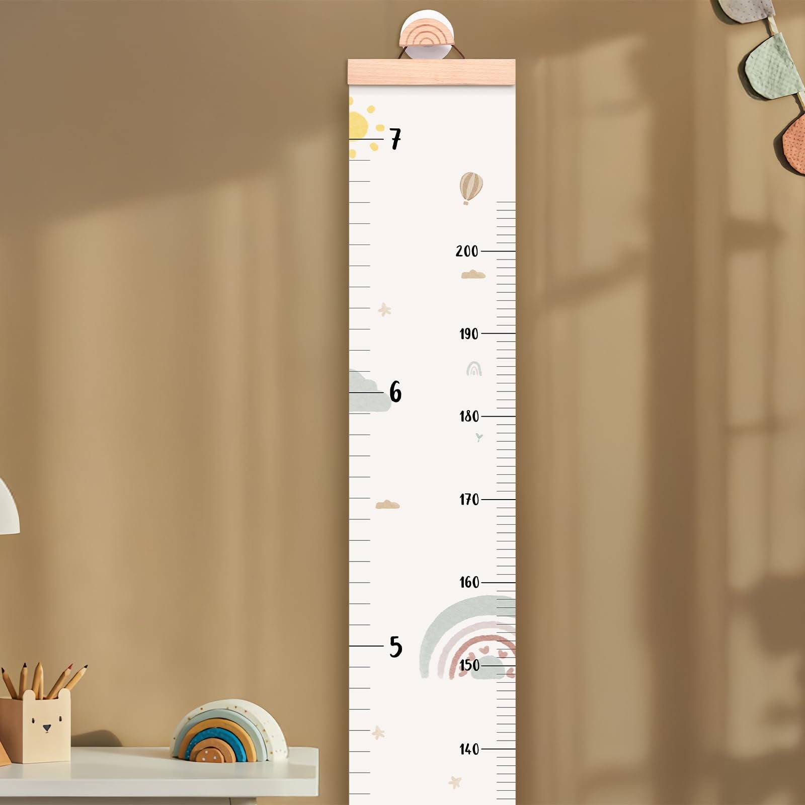 let's make growth chart 7-foot wall measurement fits tall spaces and growth