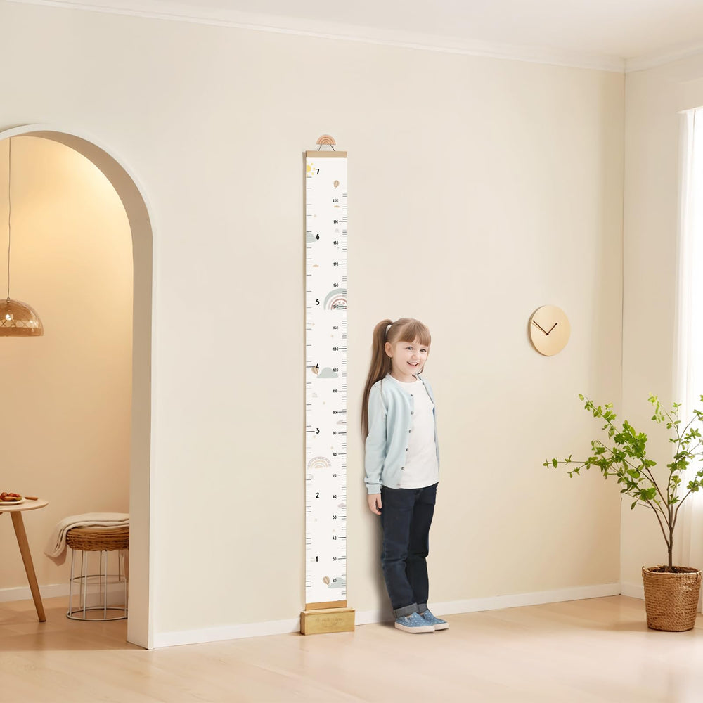 let's make growth chart neutral nursery decor complements any theme with soft tones