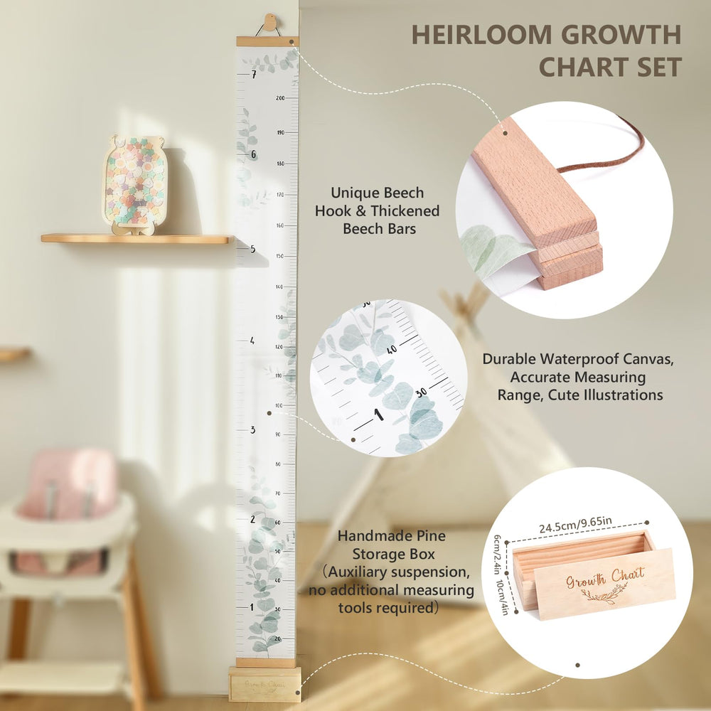 lets make growth chart wall 7ft keepsake box opened revealing storage for milestones