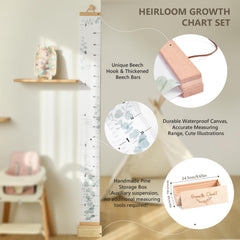 lets make growth chart wall 7ft keepsake box opened revealing storage for milestones