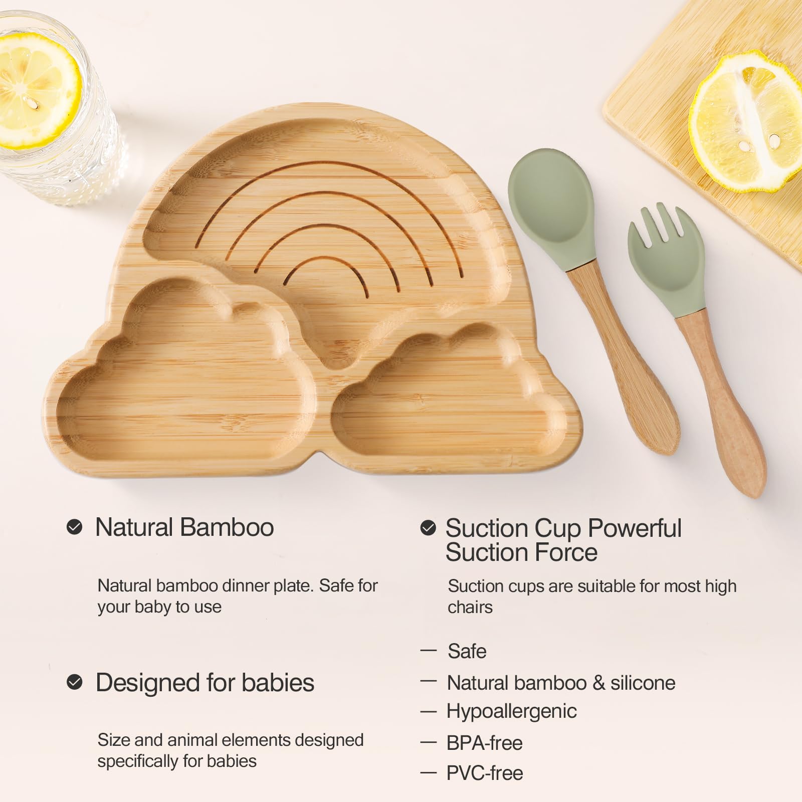 lets-make-rainbow-divided-plate-design engages toddlers with colorful meal sections