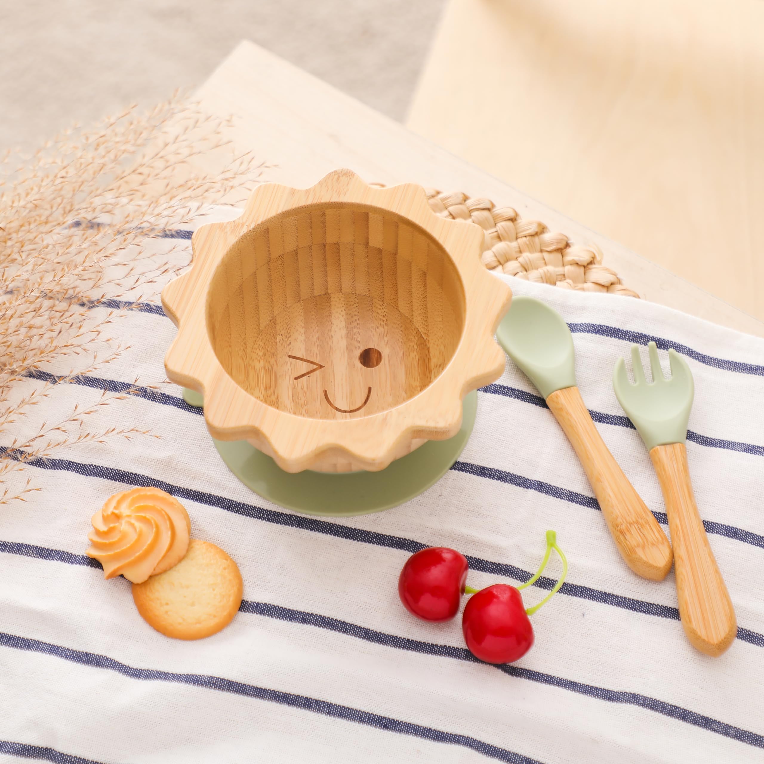let's make silicone fork and spoon gentle on tiny mouths during feeding