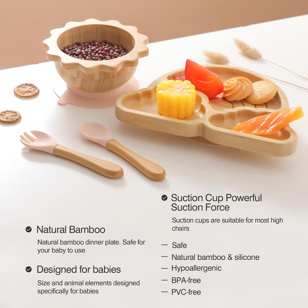Let's Make silicone fork-spoon set soft-tip for gentle mouths and easy feeding.