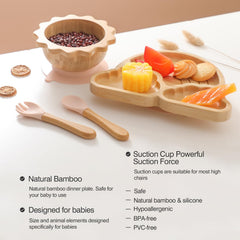 Let's Make silicone fork-spoon set soft-tip for gentle mouths and easy feeding.