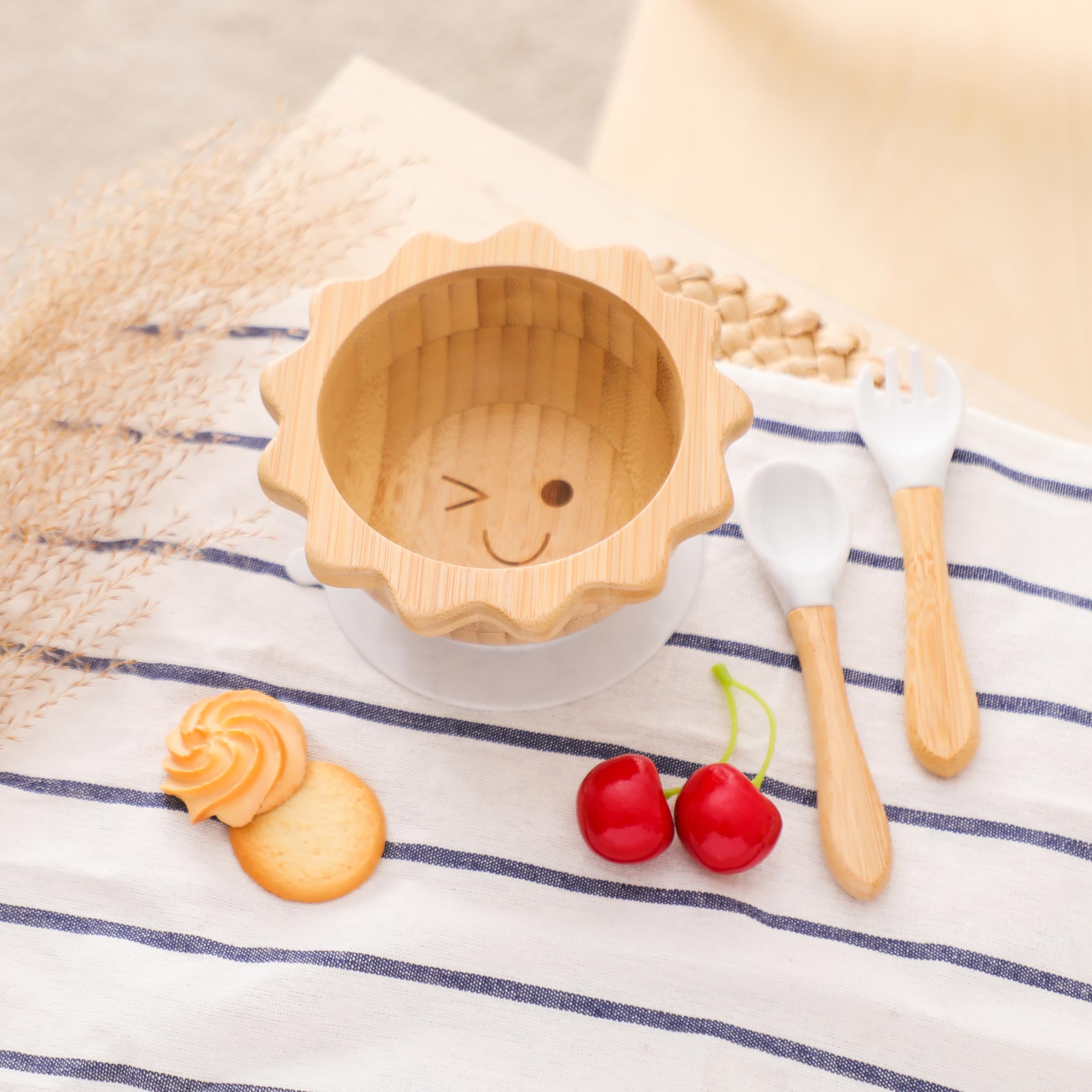 lets-make smiling sun-bowl invites kid to try new foods with playful design