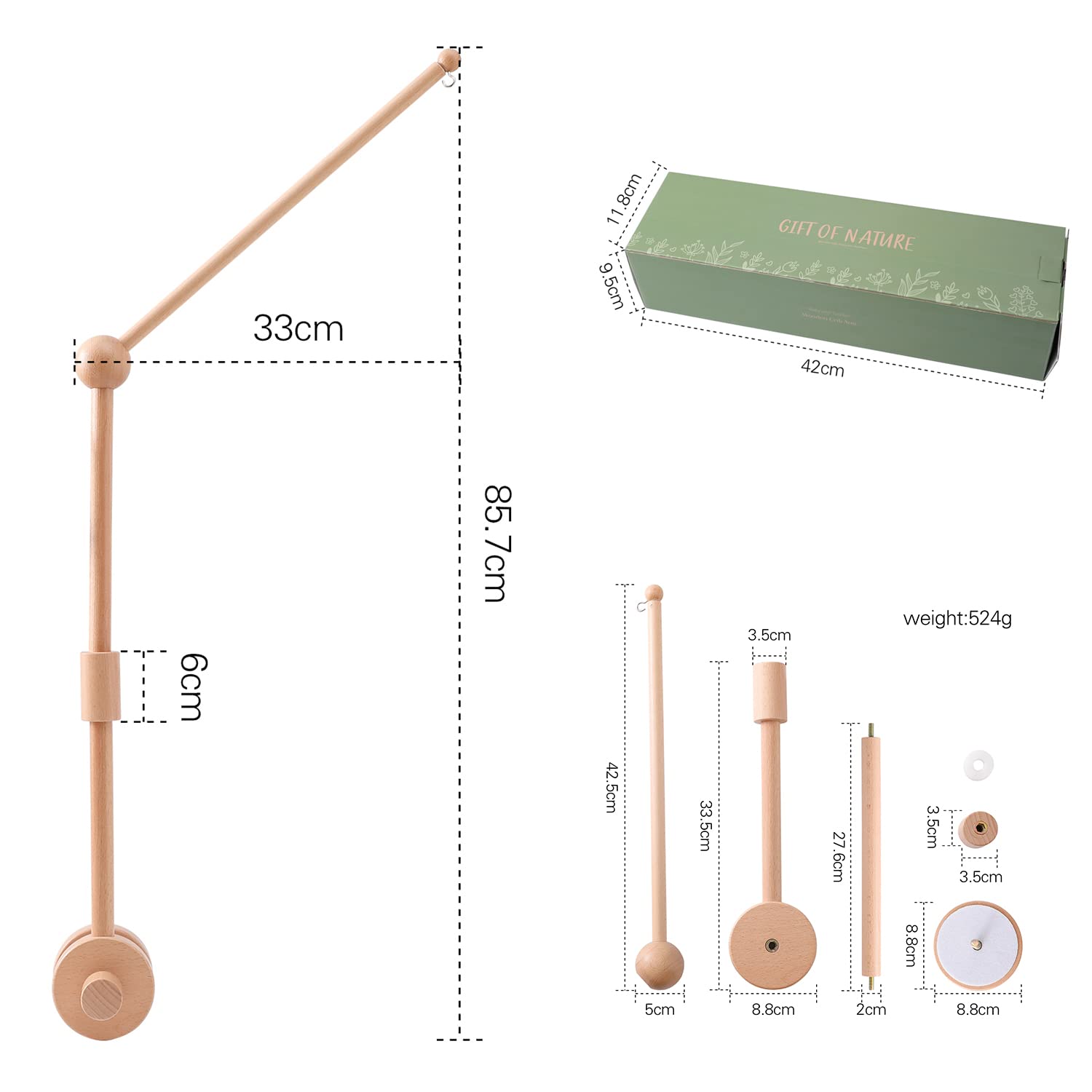 lets make sturdy base bracket improves stability for cribs with larger gaps.