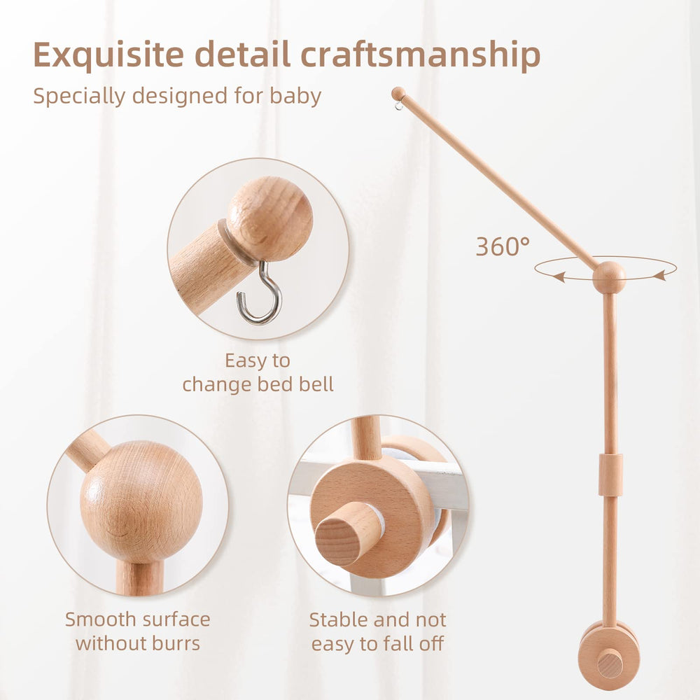 lets make wooden crib arm attachment blends with nursery decor.