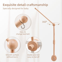 lets make wooden crib arm attachment blends with nursery decor.
