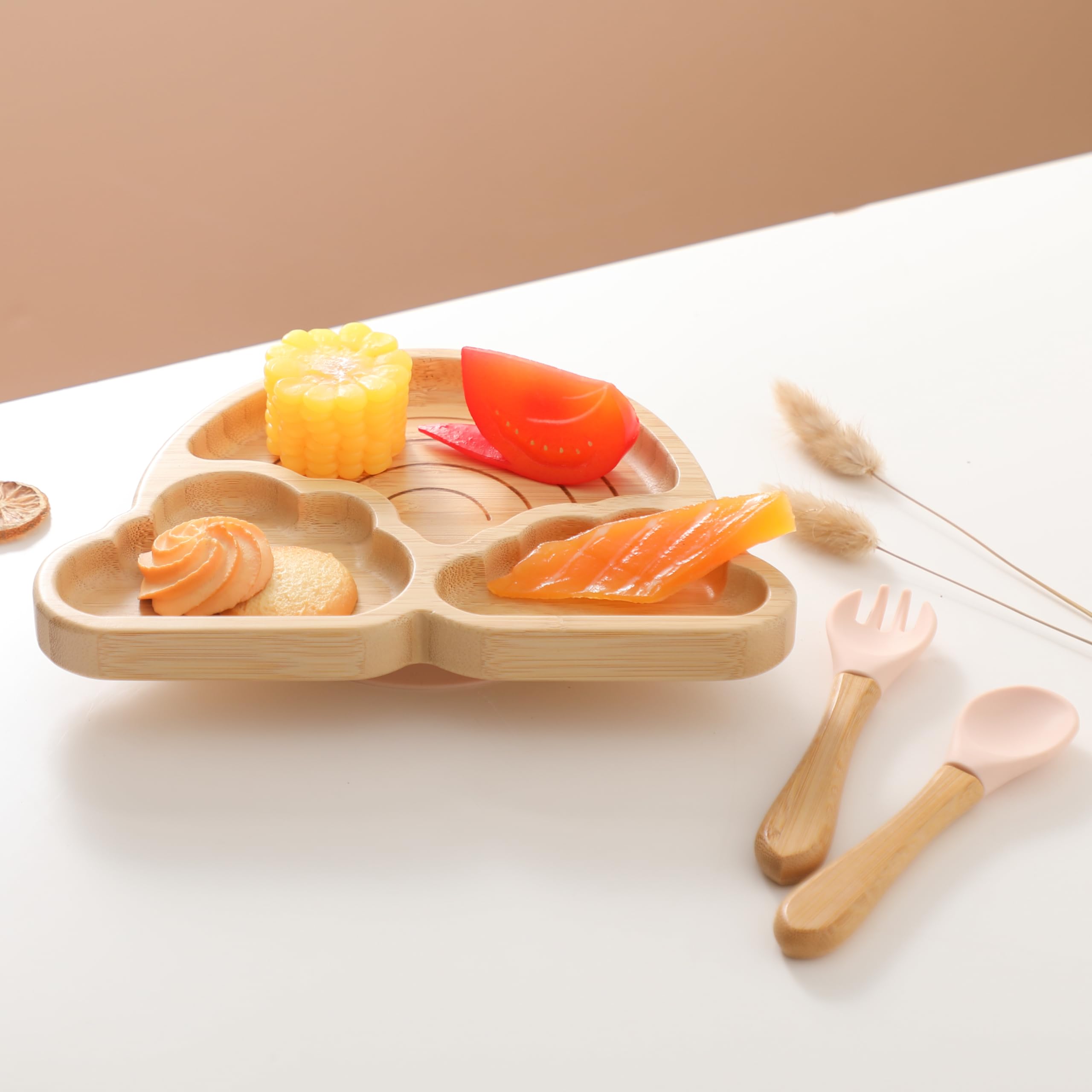 Let's Make three-compartment plate helps portion control with colorful foods
