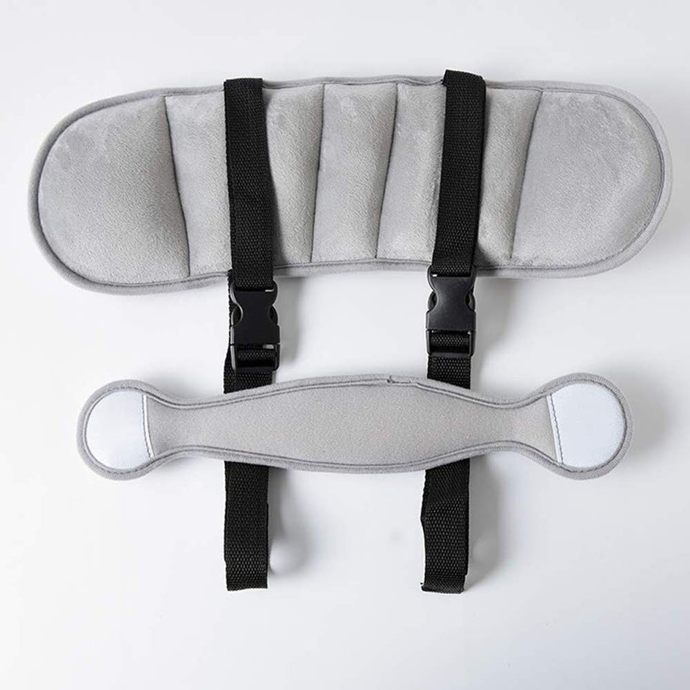 LETTON car head support gray machine washable cover makes cleaning easy.
