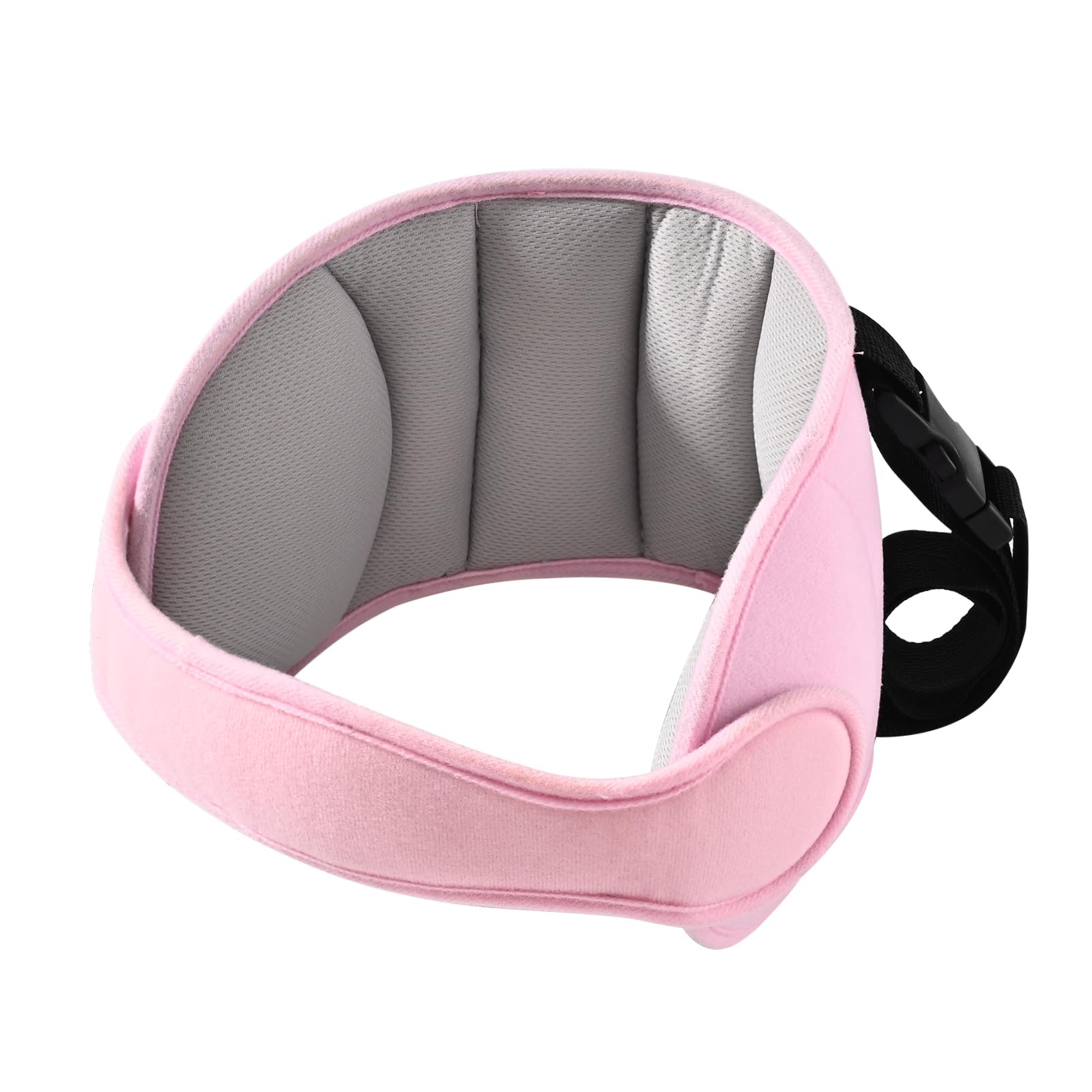 LETTON car-seat head support grayish pink with buckle offers stable ride comfort.