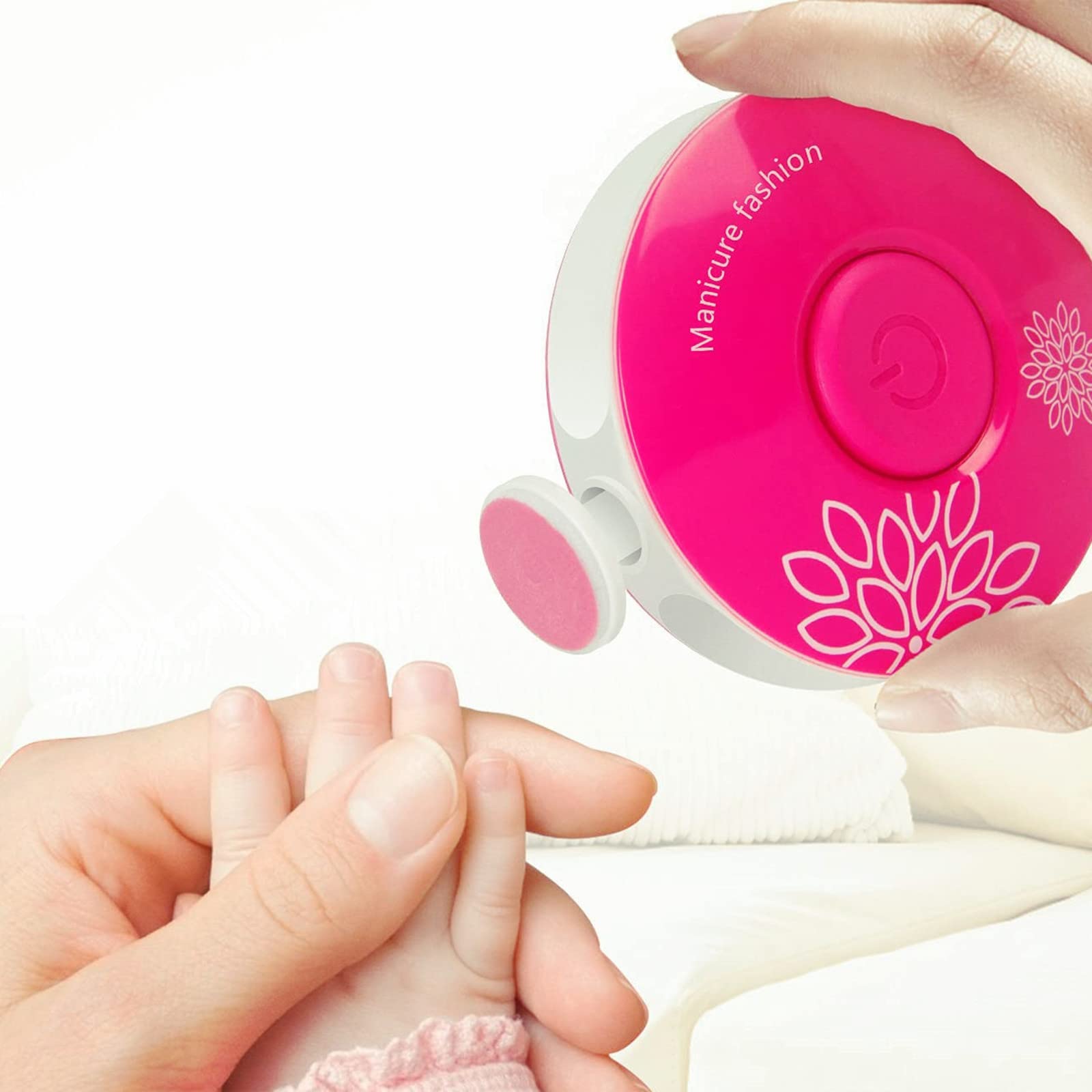 LETUENMI baby nail trimmer includes soft-grinding adult heads for gentle polishing.