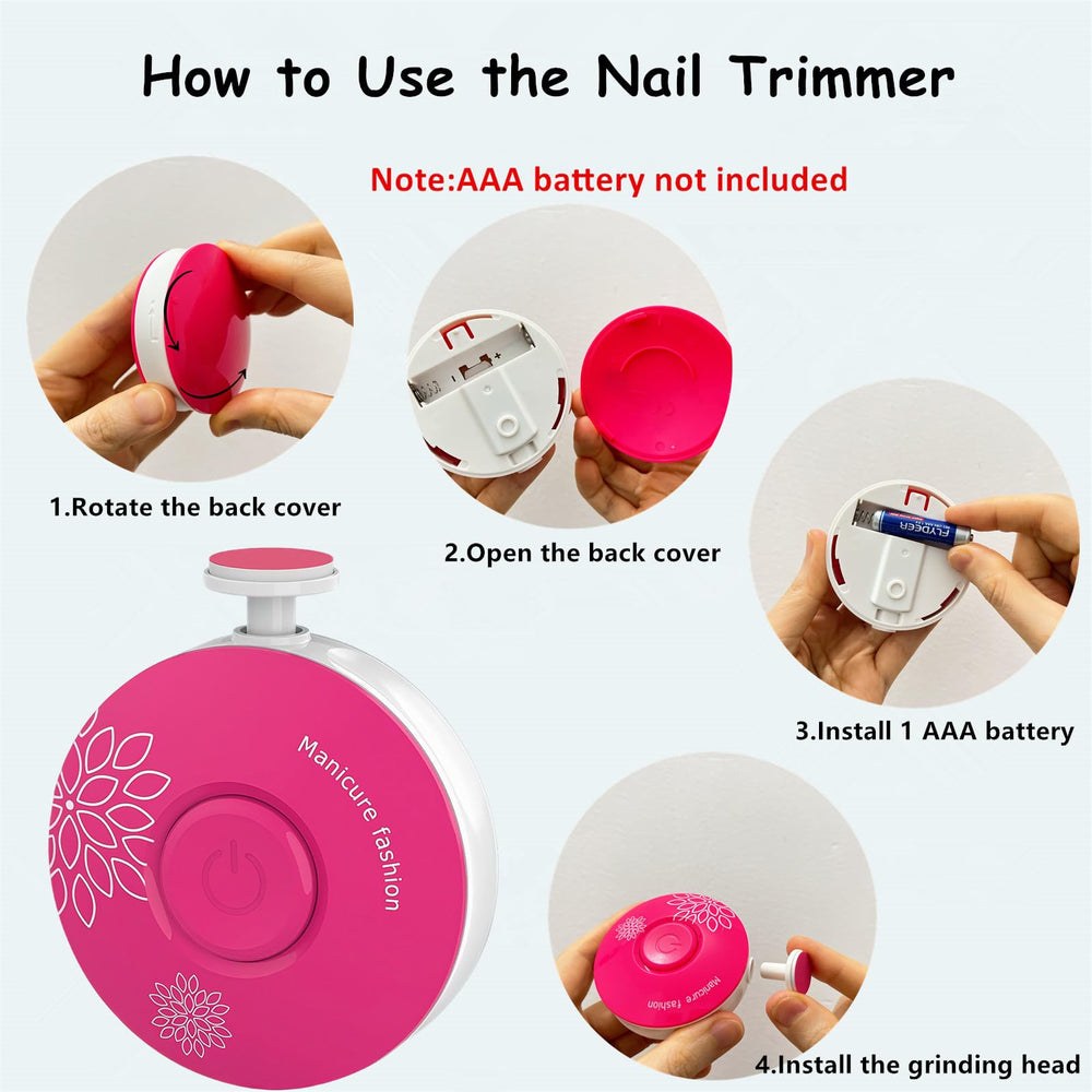LETUENMI baby nail trimmer for newborns 0-6 months with gentle head.