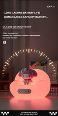 leuaxmy Cute Melody Night Light pink soft glow and kid-friendly silicone surface.